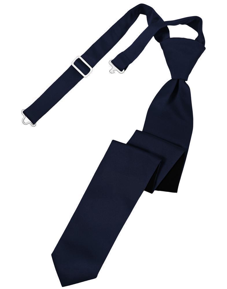 Luxury Satin Skinny Necktie Pre-Tied-40