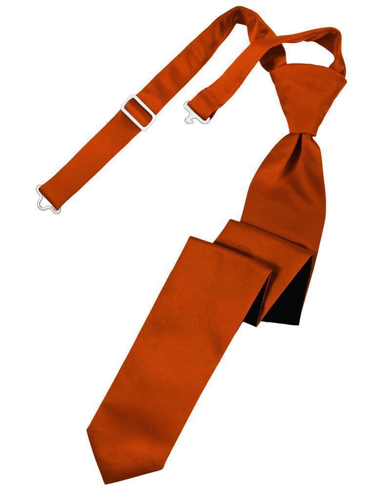 Luxury Satin Skinny Necktie Pre-Tied-48