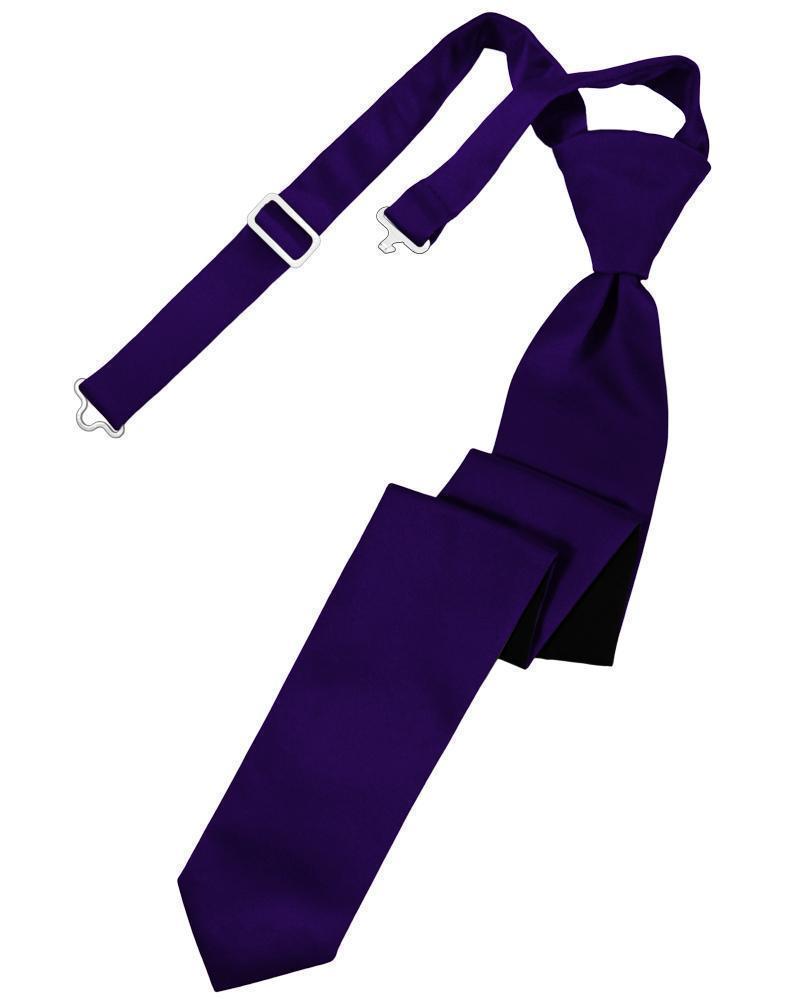 Luxury Satin Skinny Necktie Pre-Tied-53