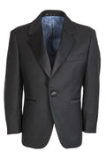 "Madrid" Kids Black Tuxedo Jacket Notch (Separates)-0