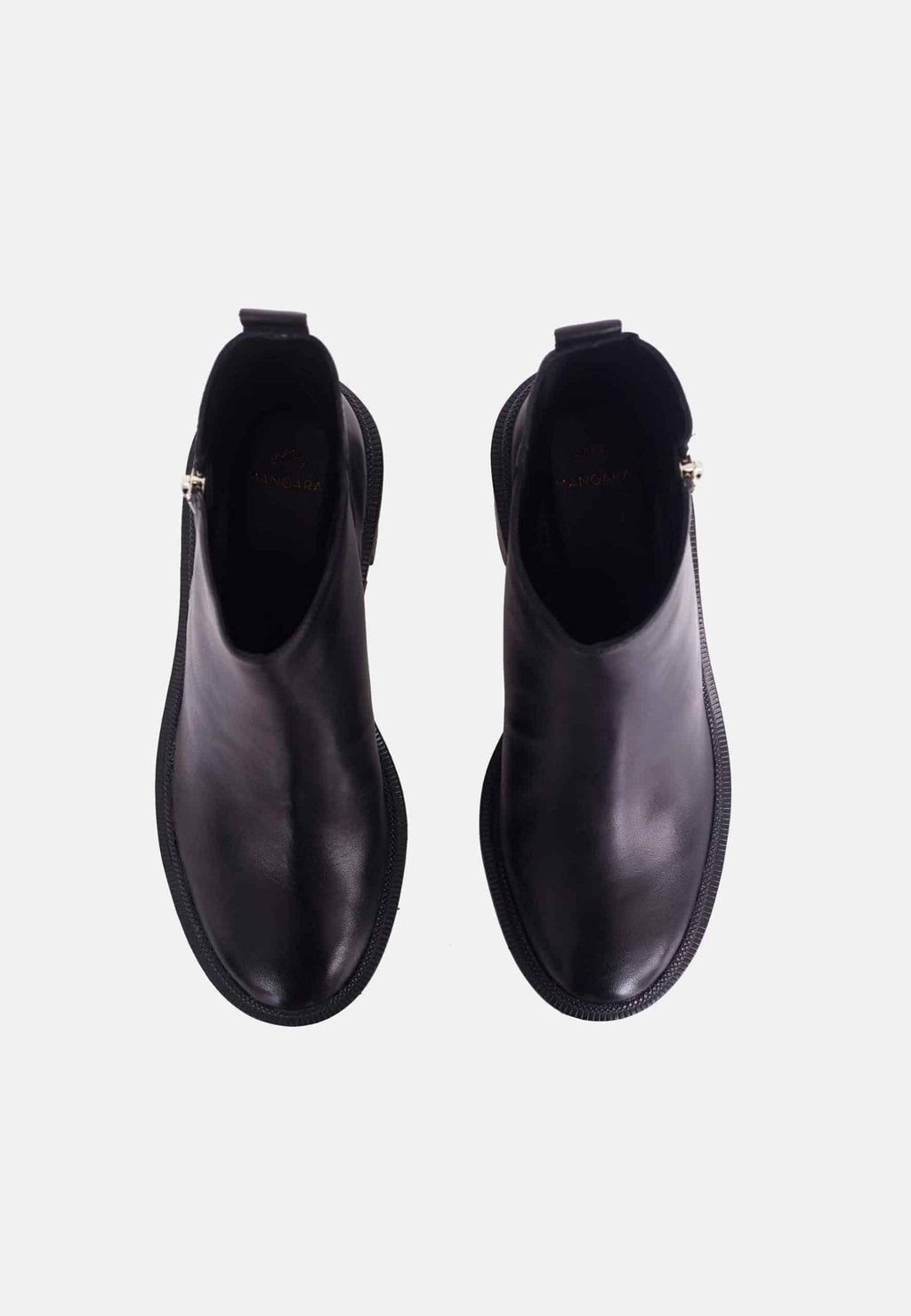 Sophora Goat Leather Ankle Boots – 9cm Round-Toe Block Heel
