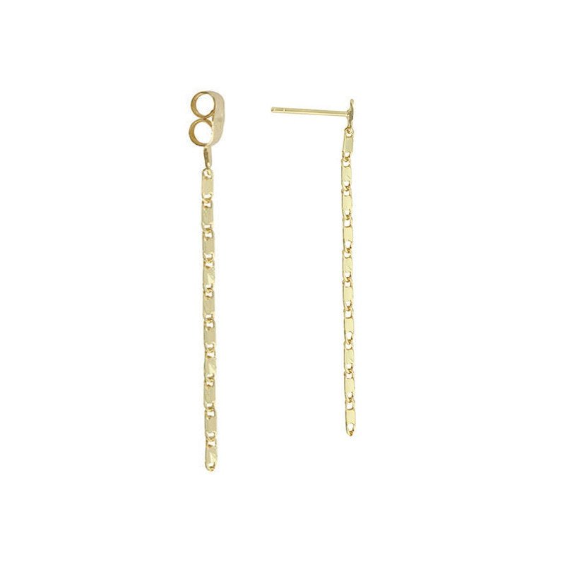 Hanma Shuji Earrings Long Gold Chain