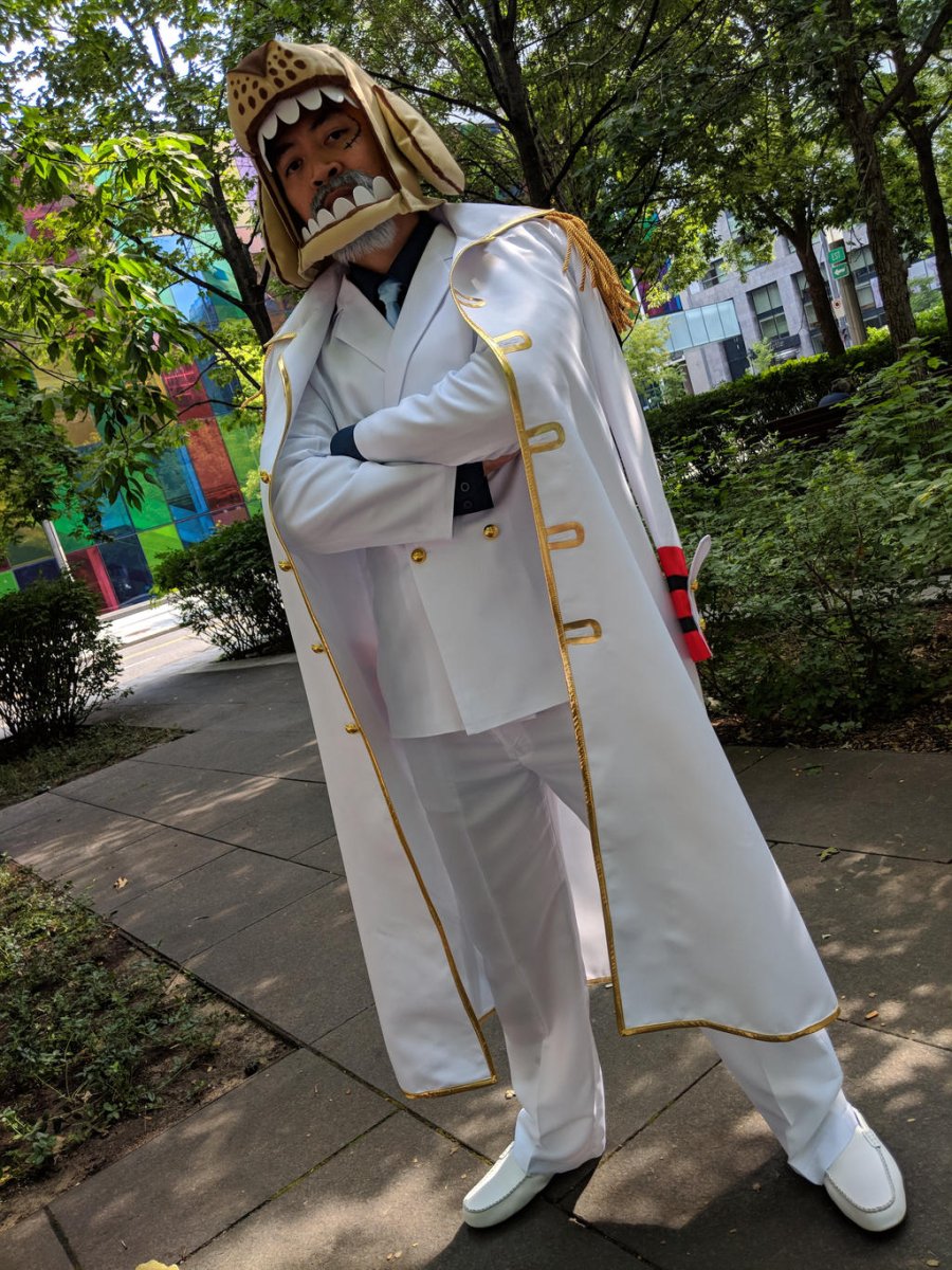 Monkey D Garp Full Navy Hero Cosplay Costume-3