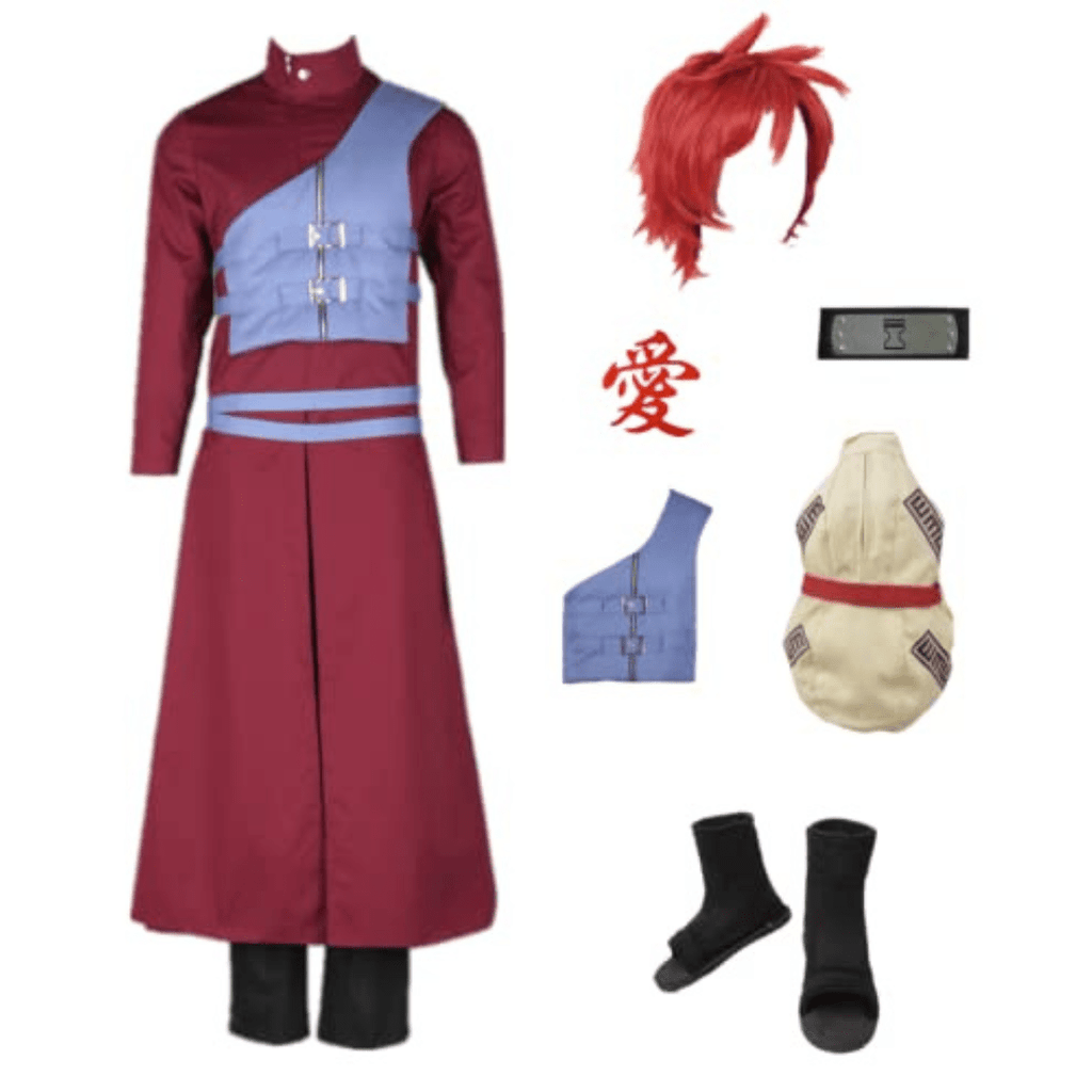 Naruto Shippuuden Gaara Hokage Form Cosplay-0