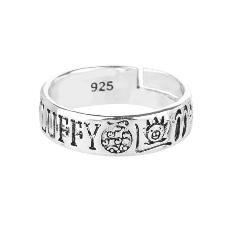 One Piece Luffy Silver Ring