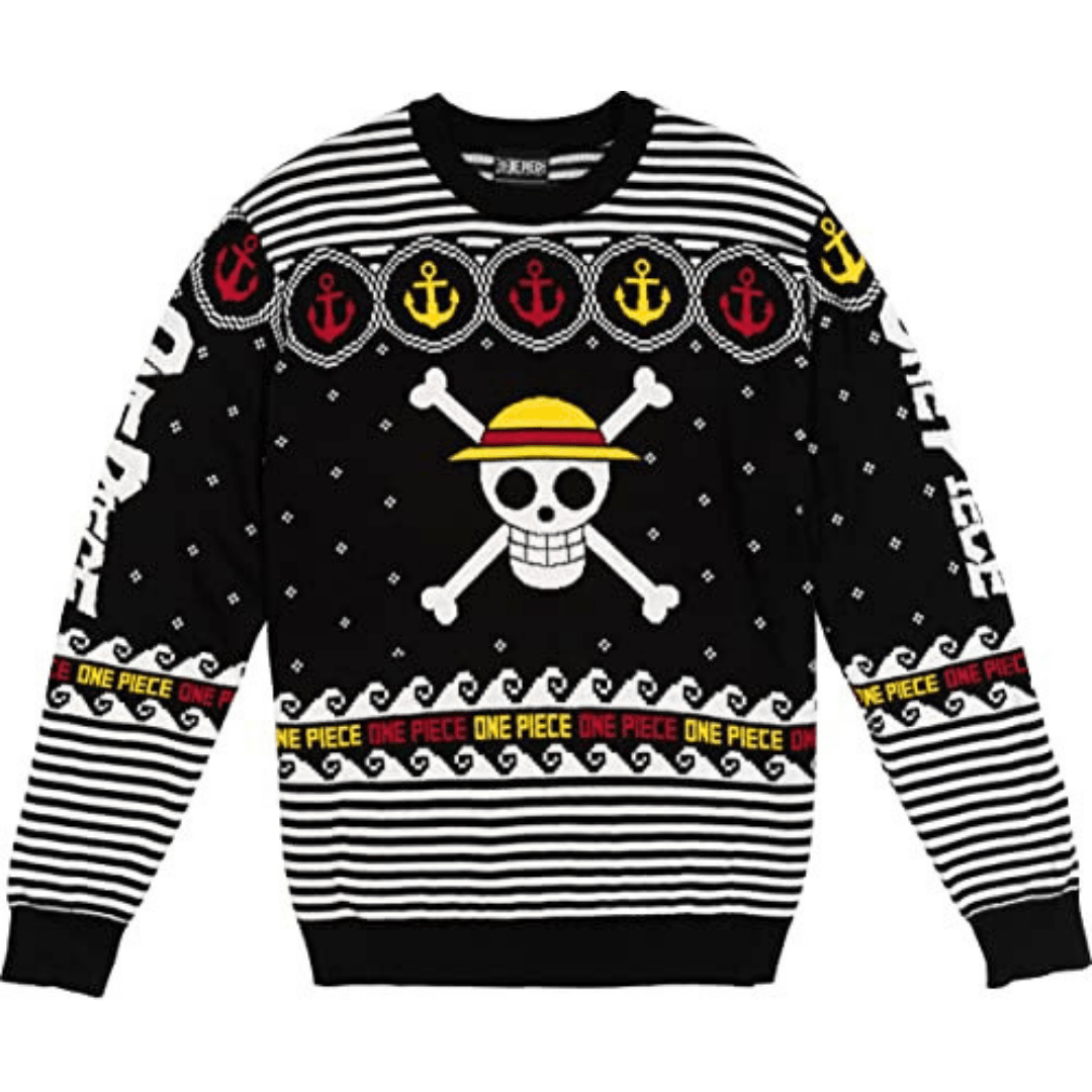 One Piece Official Anime Logo Christmas Sweater-0