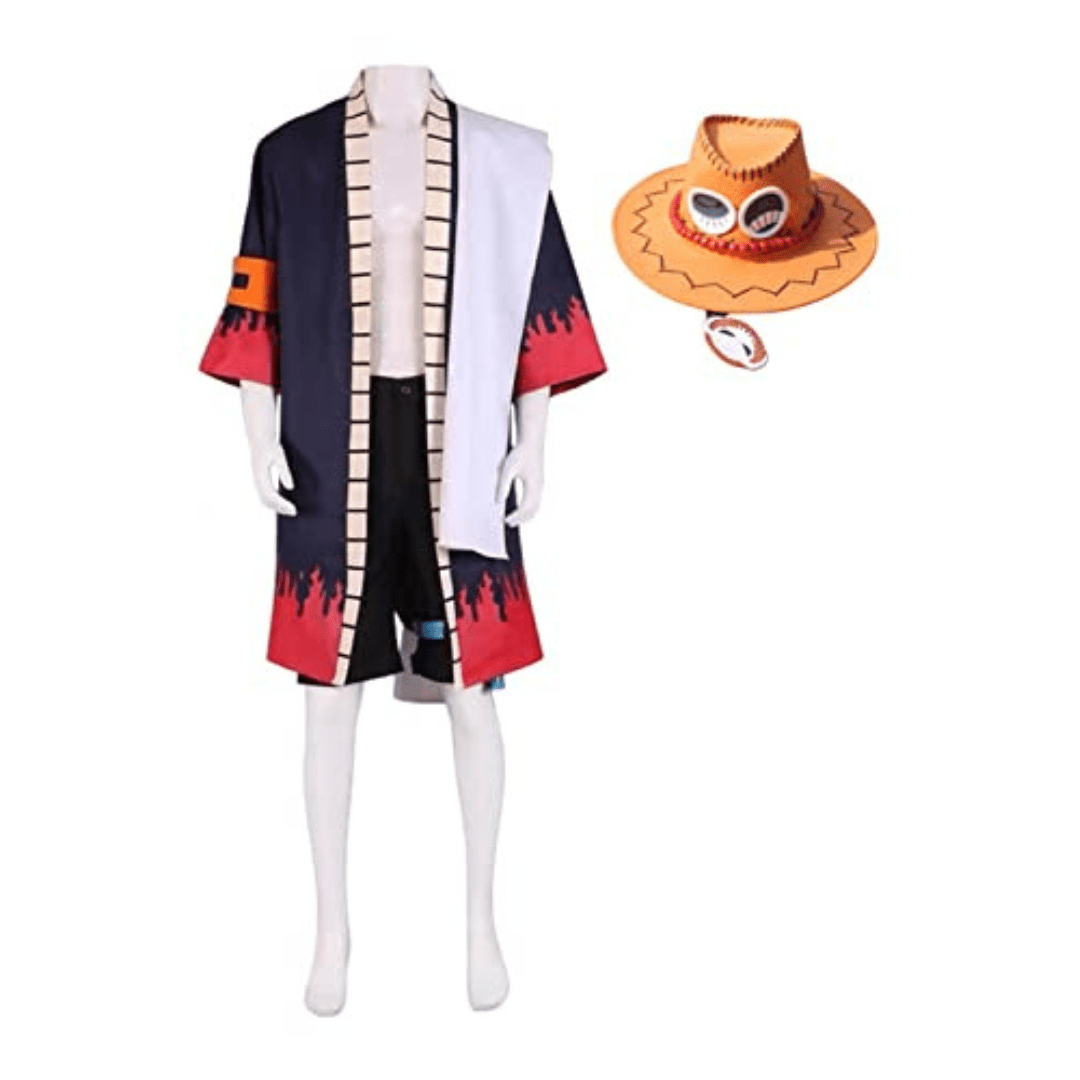 One Piece Portgas D. Ace Alabasta Cosplay Outfit-0