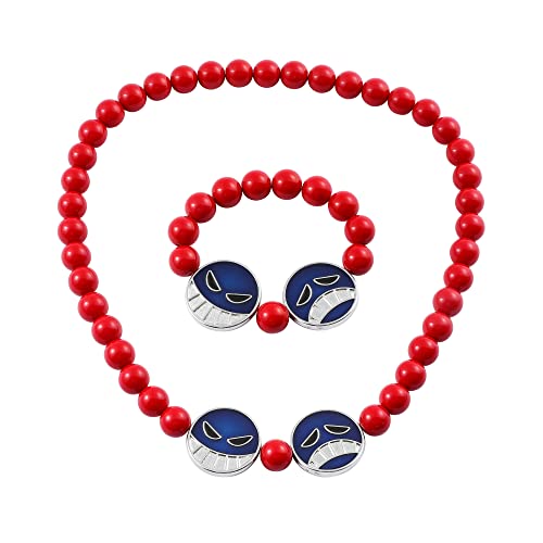 One Piece Portgas D Ace Necklace and Bracelet Cosplay Style