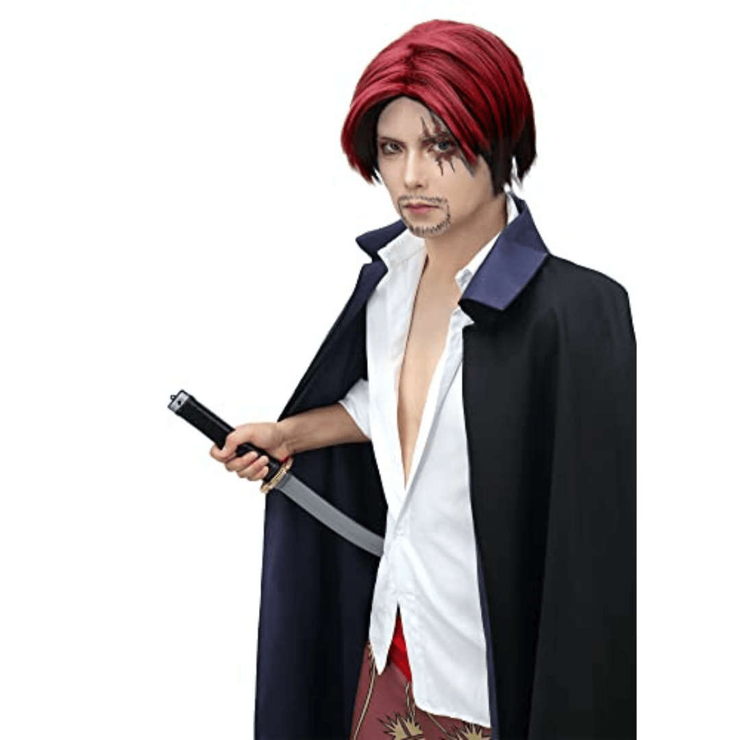 One Piece Red Hair Shanks Cosplay Costume-2
