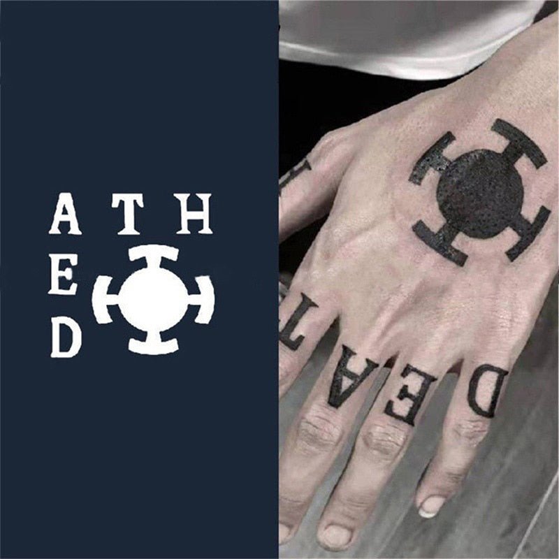 One Piece Trafalgar Law Finger Tattoo Cosplay Stickers-4