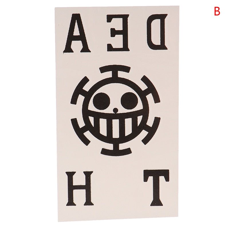 One Piece Trafalgar Law Finger Tattoo Cosplay Stickers-1