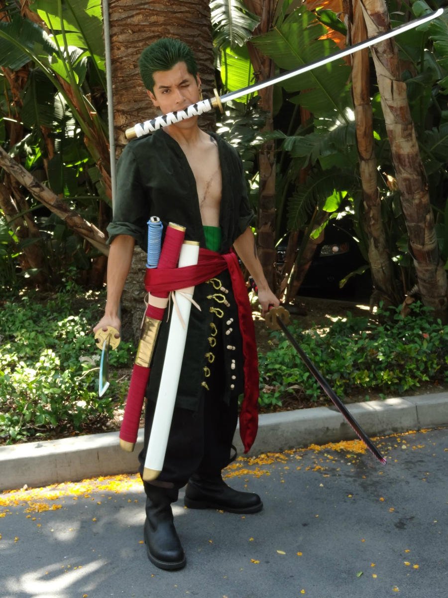 Roronoa Zoro Wano Style 2 Cosplay Costume-4