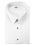 "Marco" Kids White Laydown Tuxedo Shirt-0
