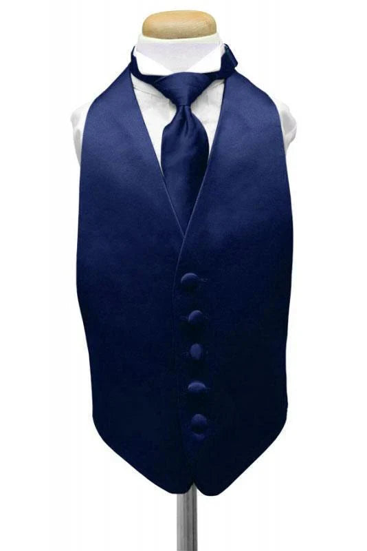 Luxury Satin Kids Tuxedo Vest 2-3