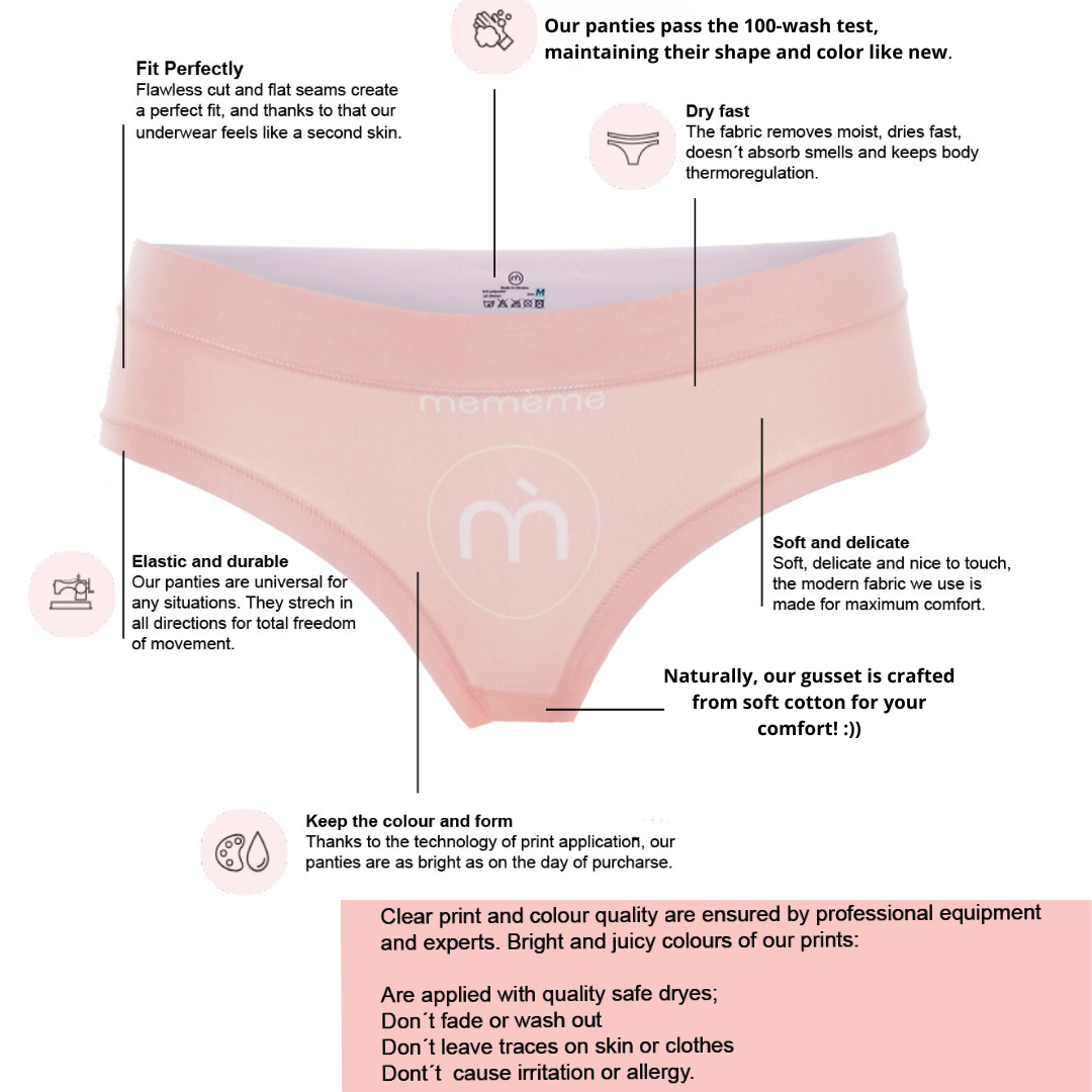 Memème Women’s Ultra-Comfortable SICILY - Lemon 2 - Panties | Breathable Cotton Crotch, Stretchy Fit, No Elastic Bands