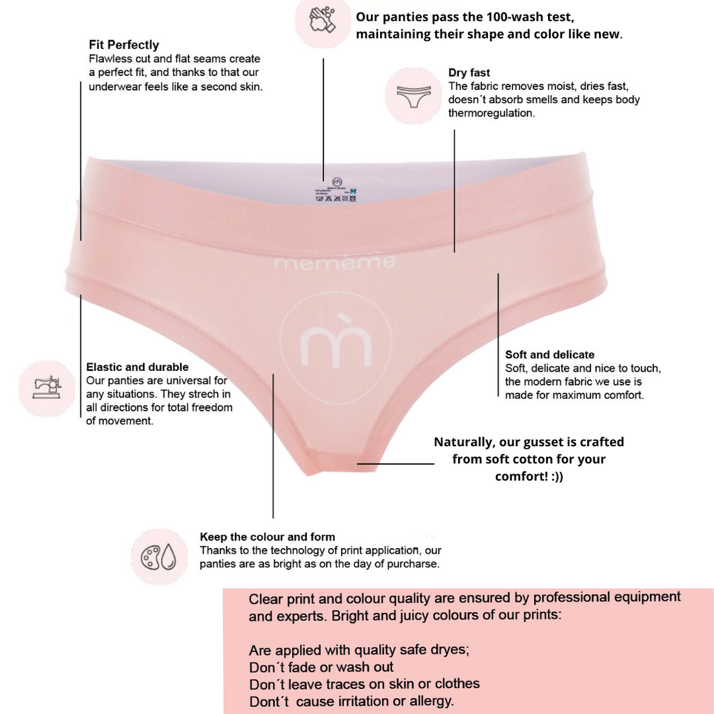 Memème Women’s Ultra-Comfortable SICILY - Lemon 3 - Panties | Breathable Cotton Crotch, Stretchy Fit, No Elastic Bands
