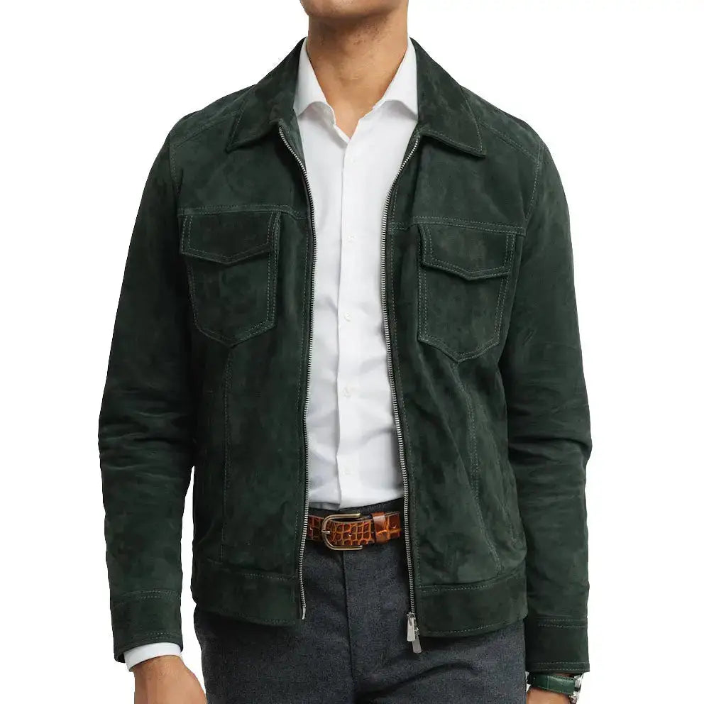 Men’s Western Suede Trucker Jacket