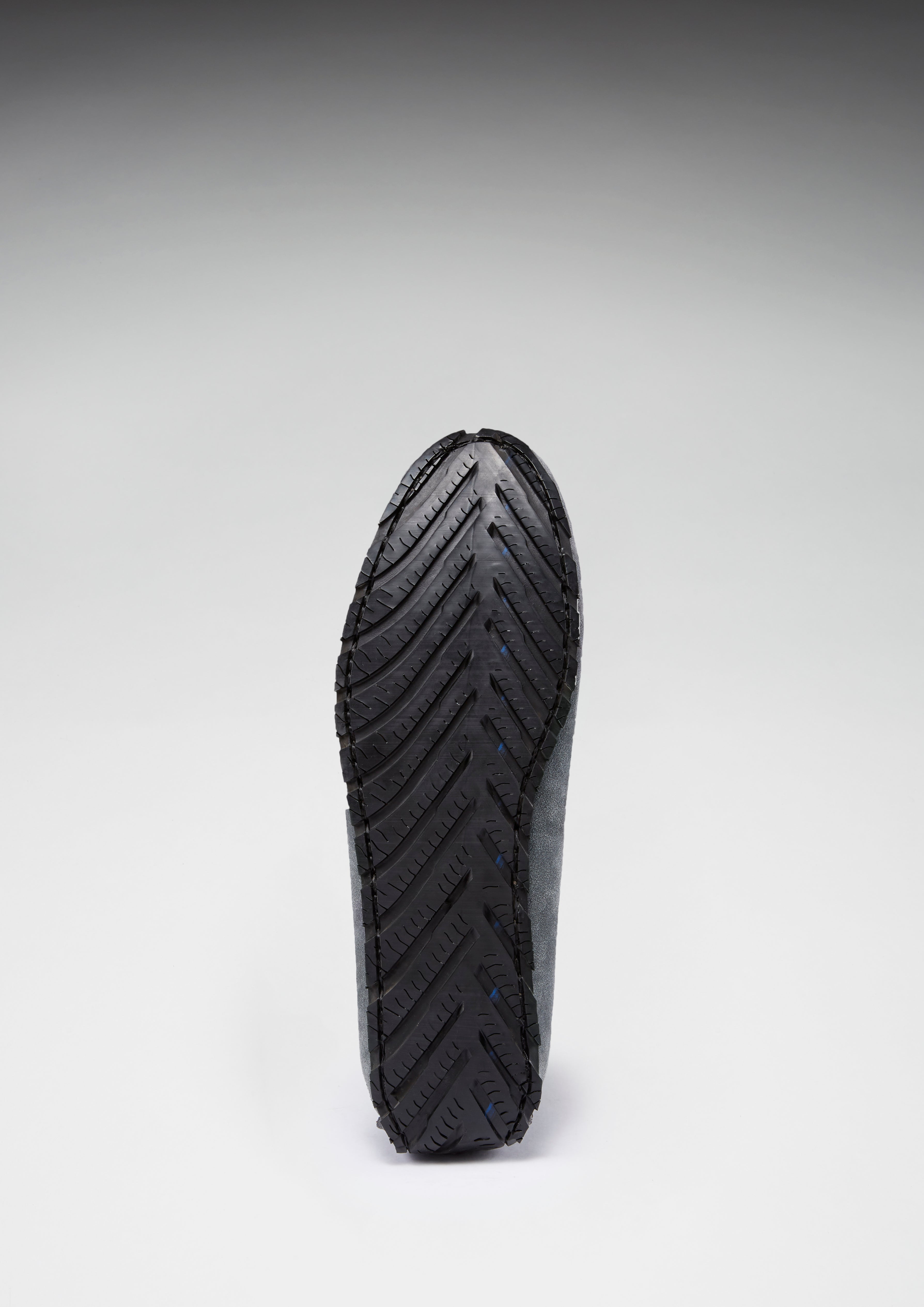 Tyre Sole Penny Driving Loafers, slate grey suede-1