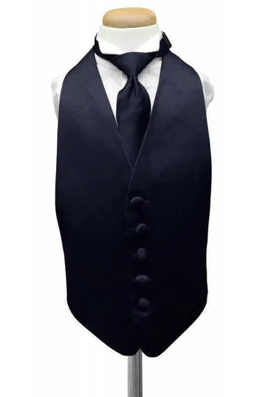 Luxury Satin Kids Tuxedo Vest 2-5