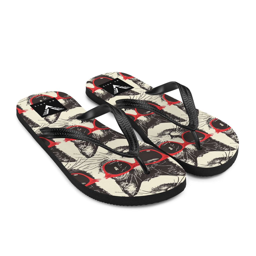 Midnight Cool Cat Flip Flops