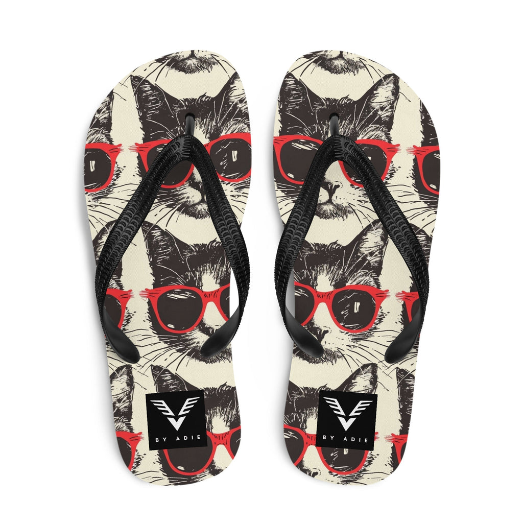 Midnight Cool Cat Flip Flops