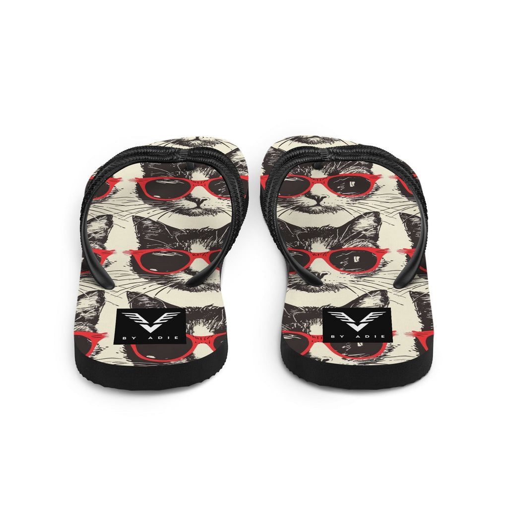 Midnight Cool Cat Flip Flops