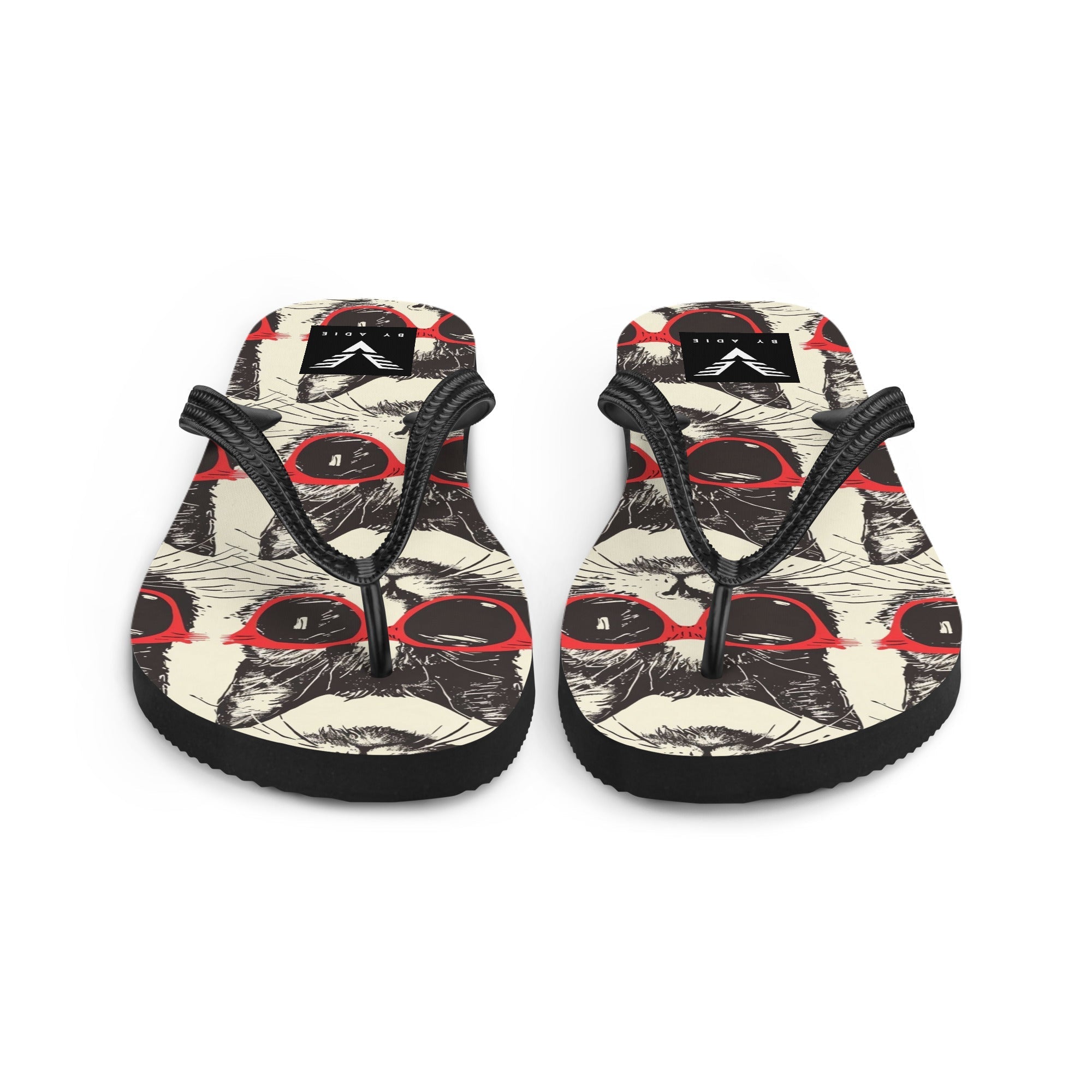 Midnight Cool Cat Flip Flops