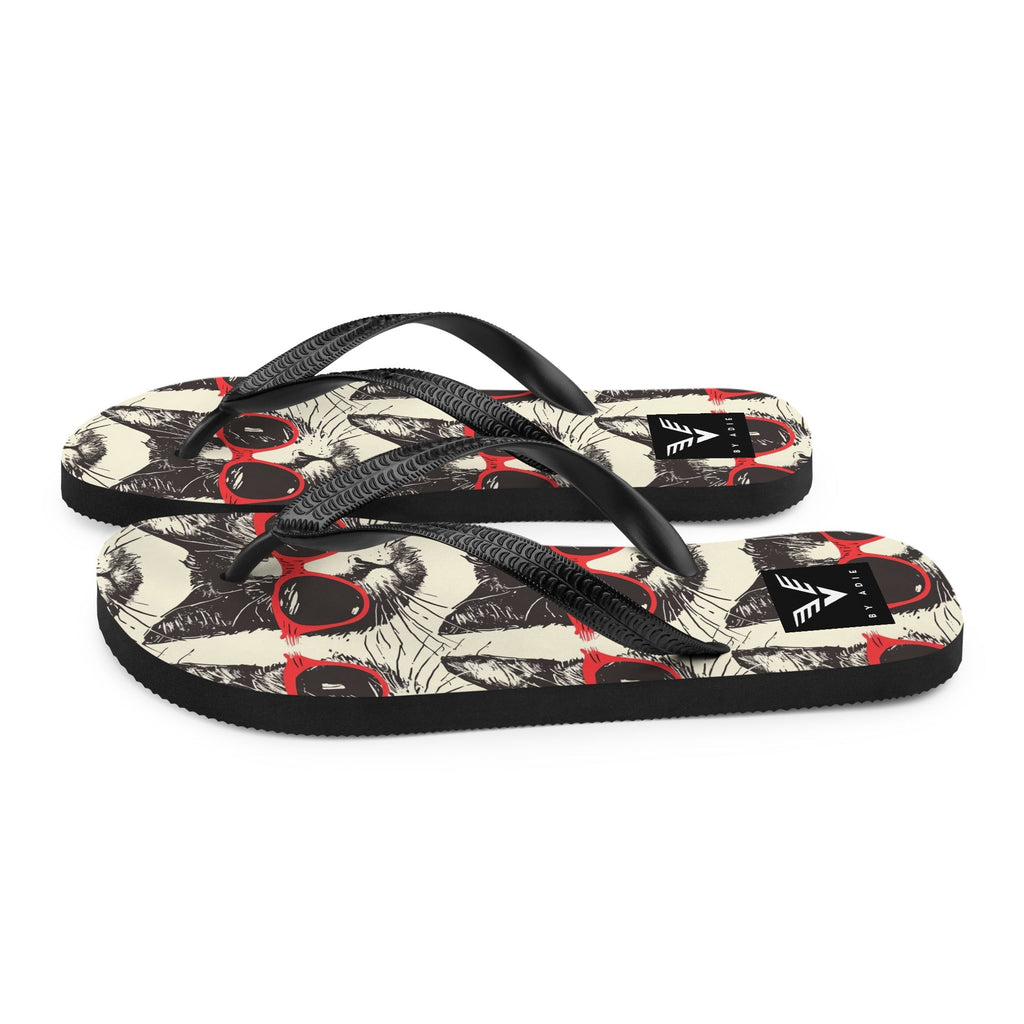 Midnight Cool Cat Flip Flops