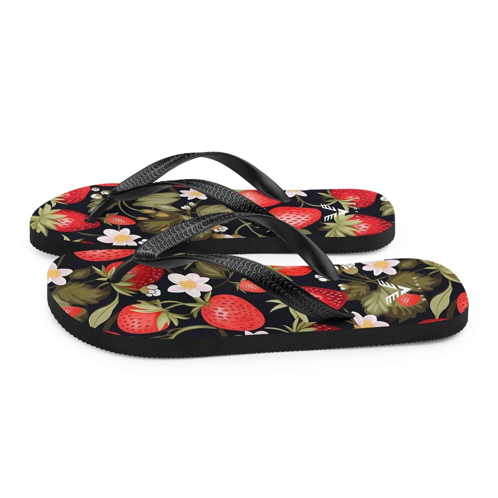 Midnight Strawberry Luxe Flip Flops