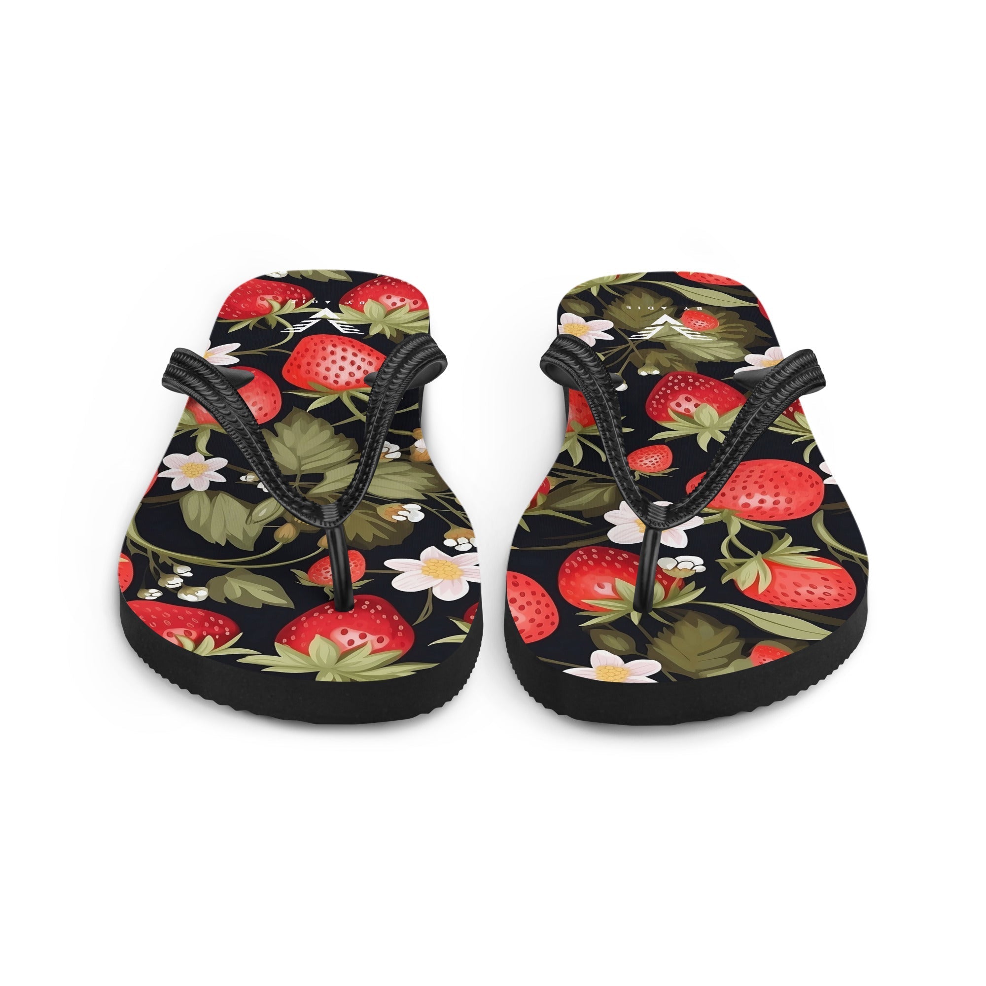 Midnight Strawberry Luxe Flip Flops