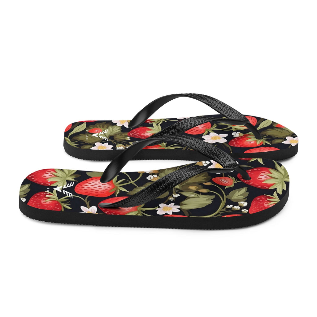 Midnight Strawberry Luxe Flip Flops