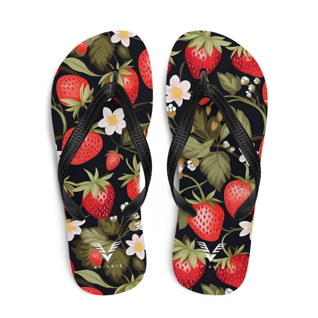 Midnight Strawberry Luxe Flip Flops
