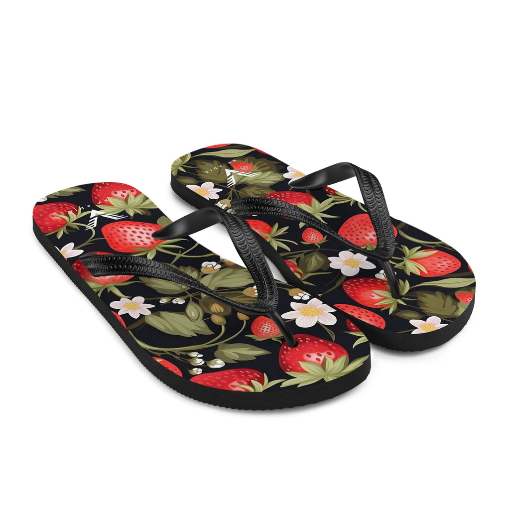 Midnight Strawberry Luxe Flip Flops