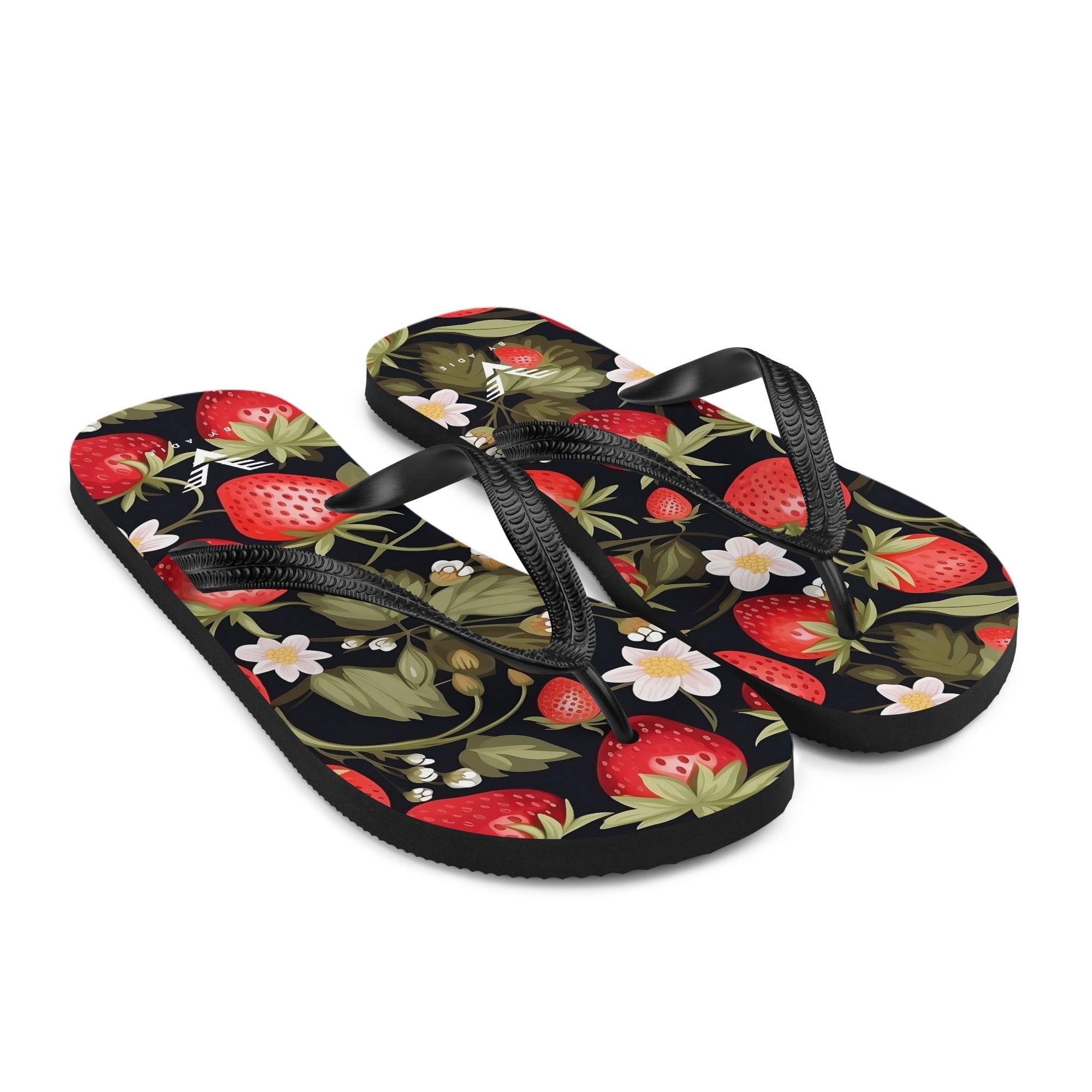 Midnight Strawberry Luxe Flip Flops