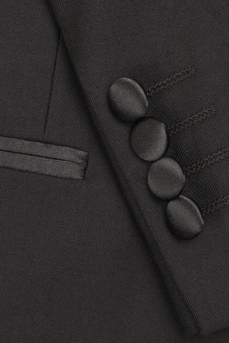 "Milan" Black Tuxedo Jacket Peak (Separates)-2