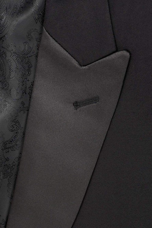 "Milan" Black Tuxedo Jacket Peak (Separates)-1