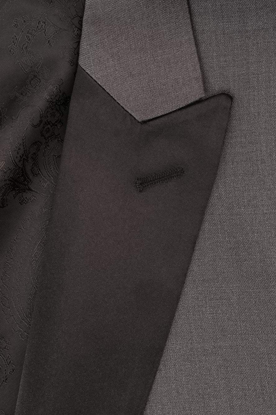 "Milan" Steel Grey Tuxedo Jacket Peak (Separates)-2