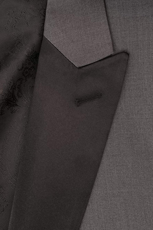 "Milan" Steel Grey Tuxedo Jacket Peak (Separates)-1