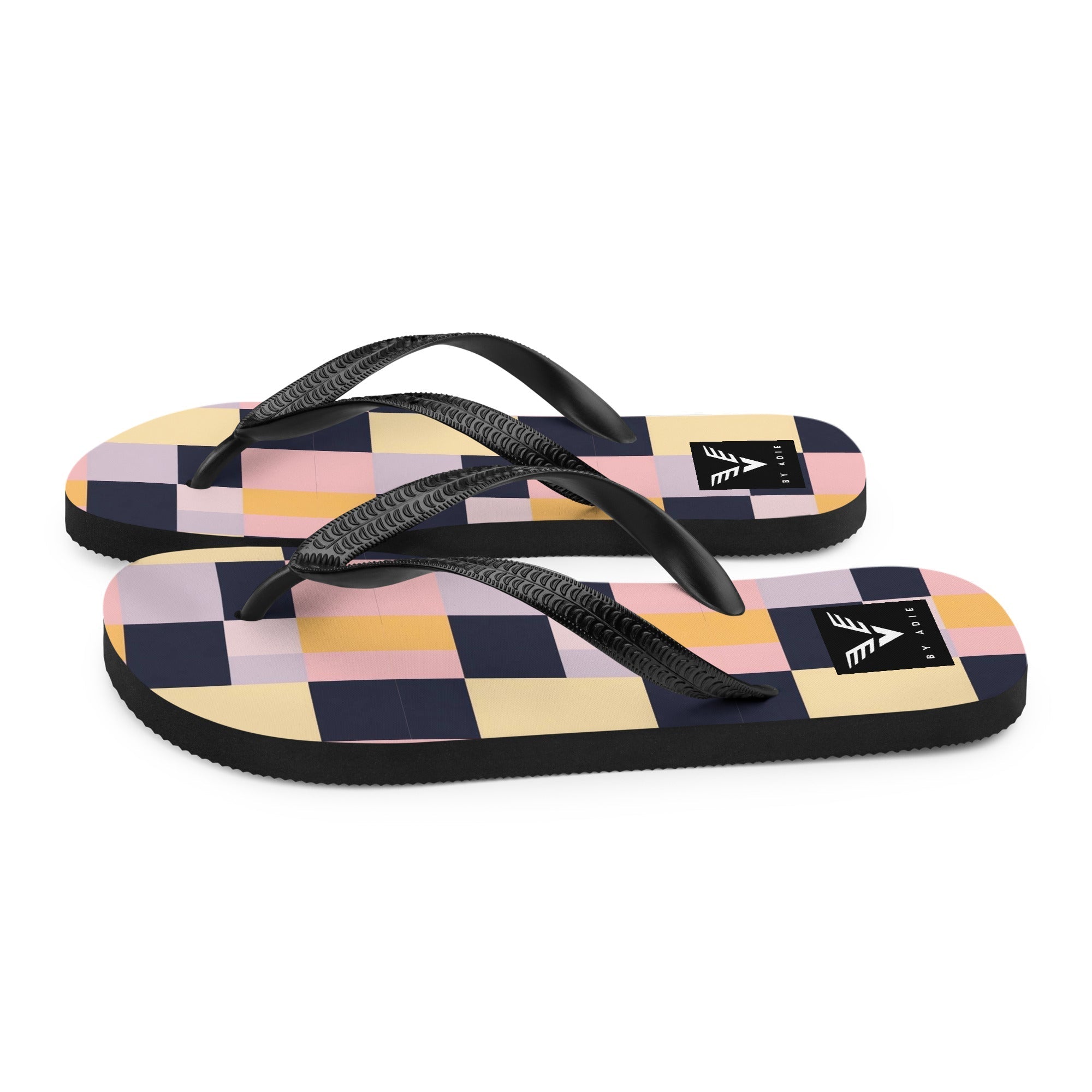 Modern Mosaic Signature Flip Flops