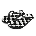 Monochrome Check Luxe Flip Flops