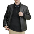 Men’s Moto Biker Leather Jacket-0