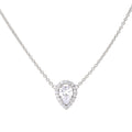 Diamonfire Teardrop Halo Necklace-0