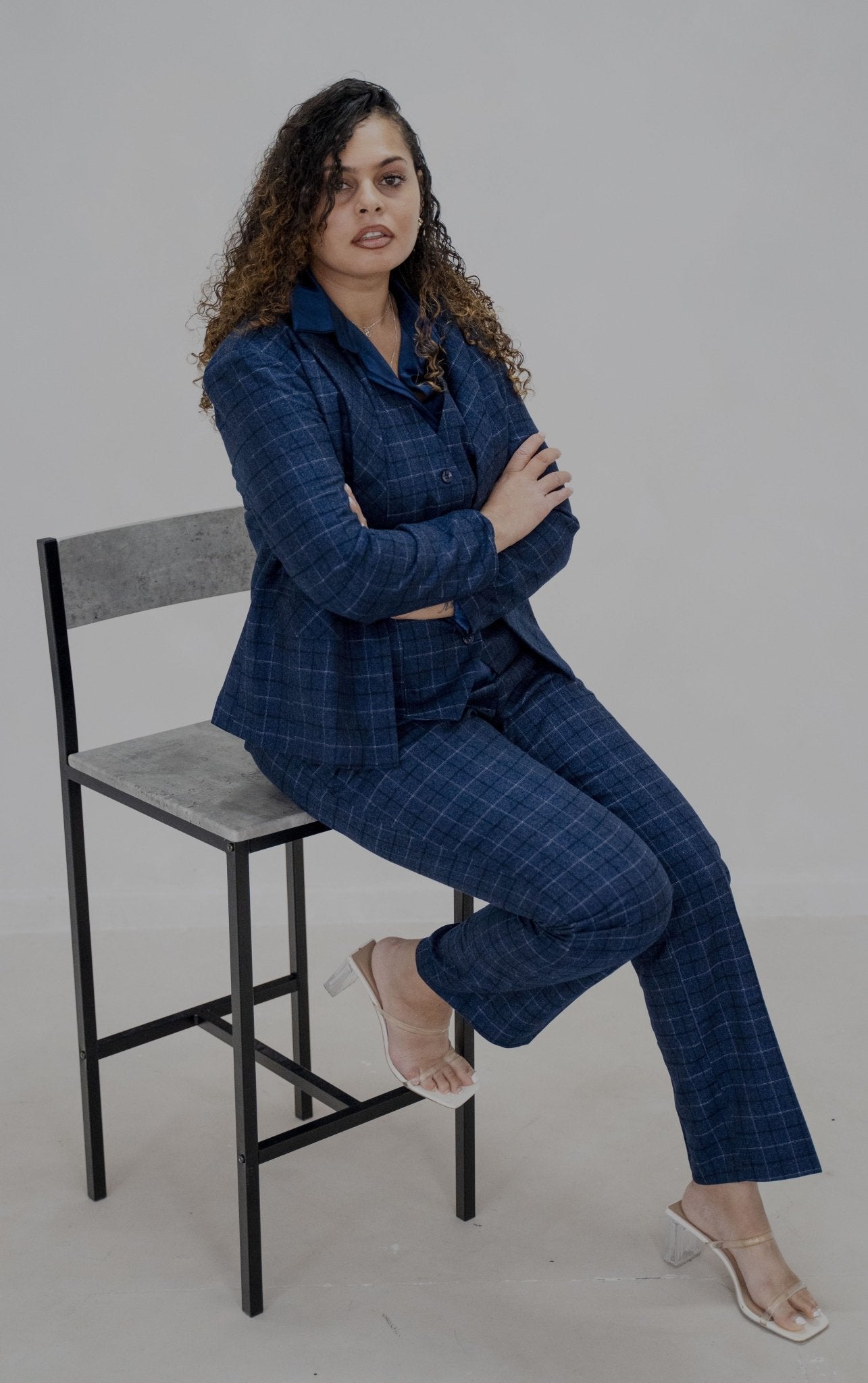 The plaid powered 3-piece pantsuit-0