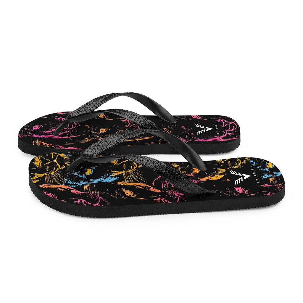 Neon Panther Luxe Flip Flops