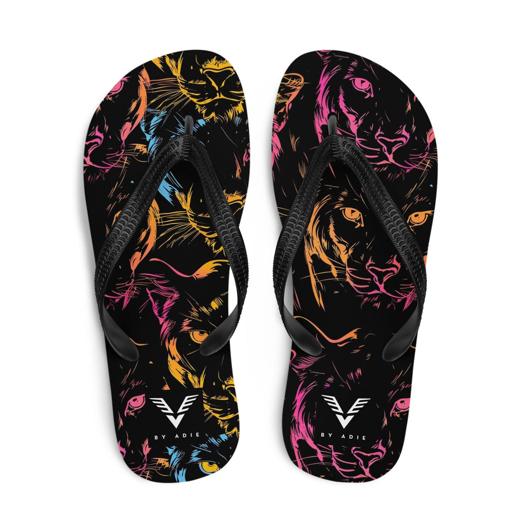 Neon Panther Luxe Flip Flops