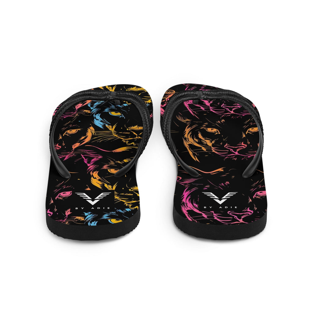 Neon Panther Luxe Flip Flops