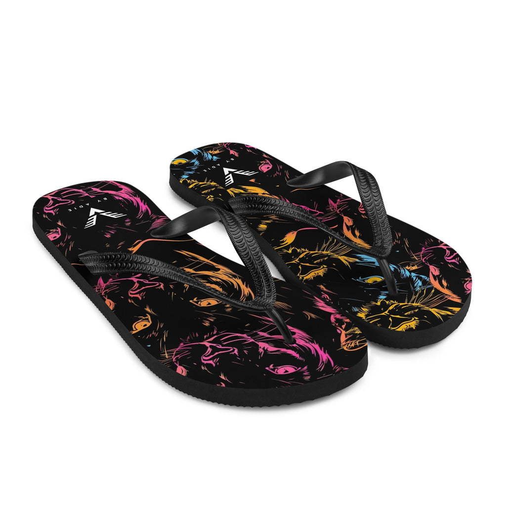 Neon Panther Luxe Flip Flops