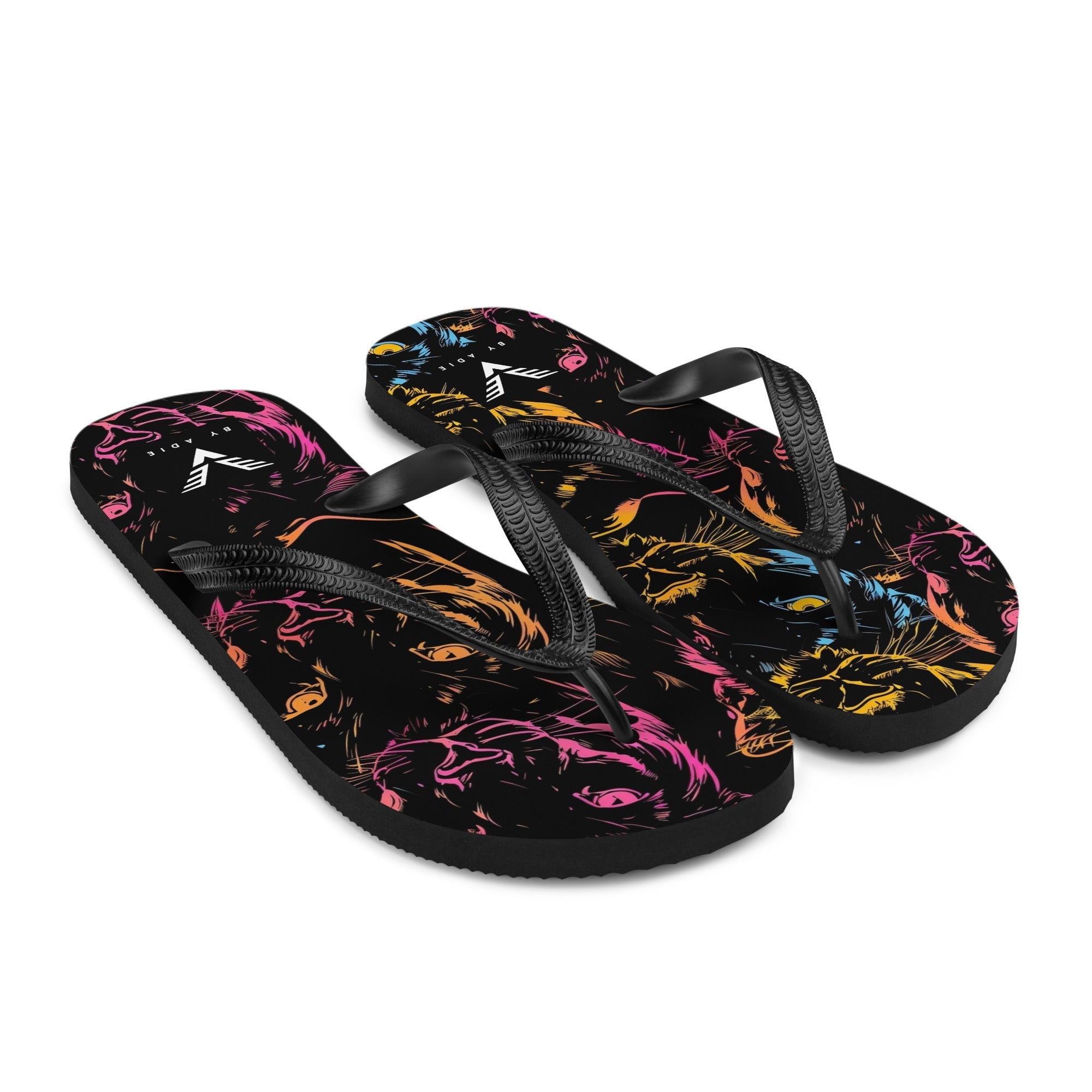 Neon Panther Luxe Flip Flops