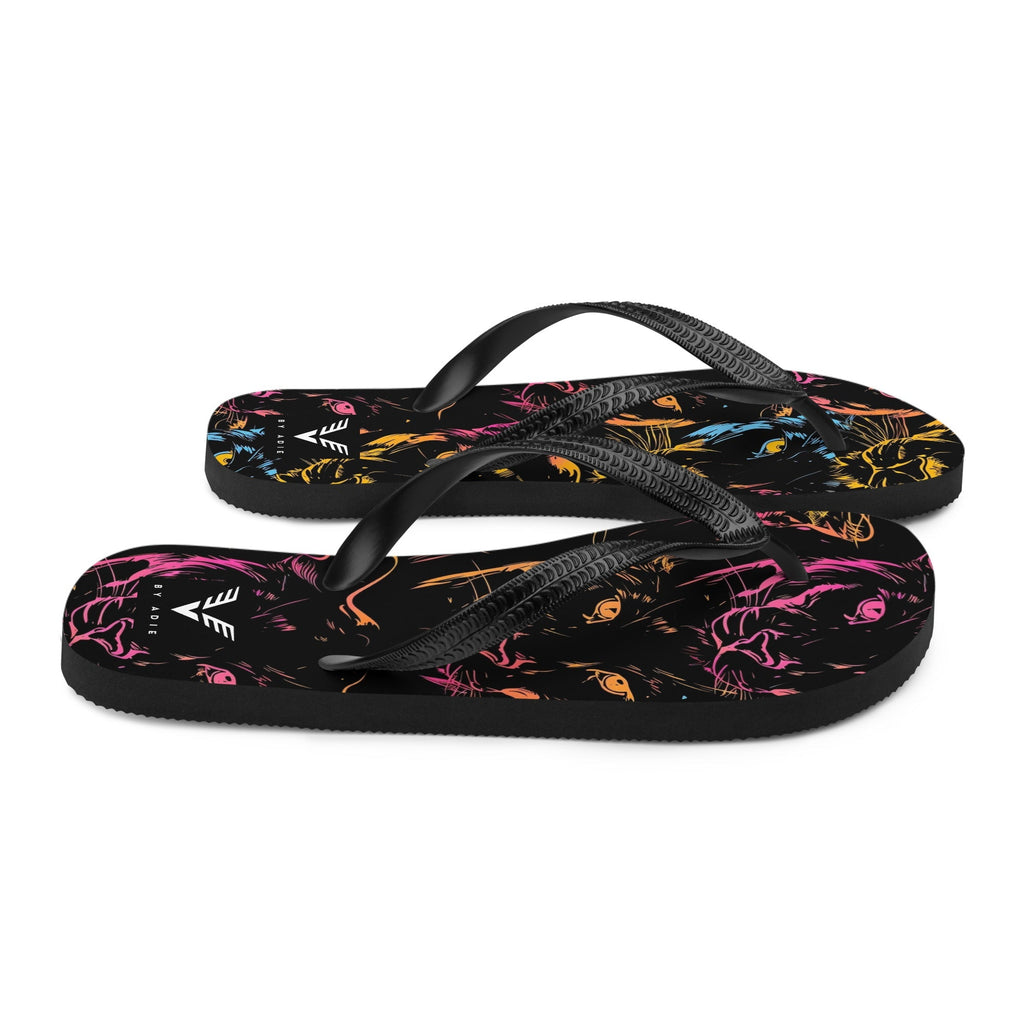 Neon Panther Luxe Flip Flops