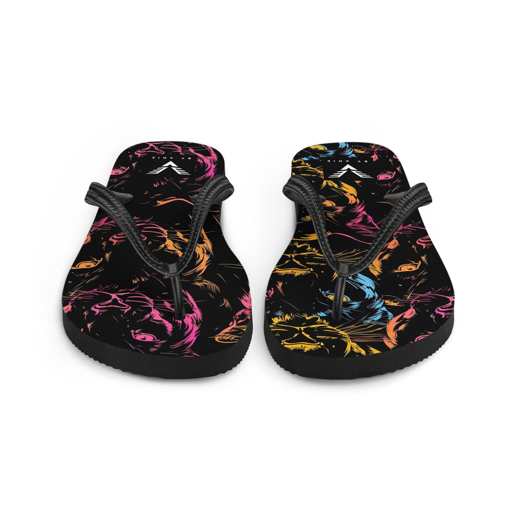 Neon Panther Luxe Flip Flops
